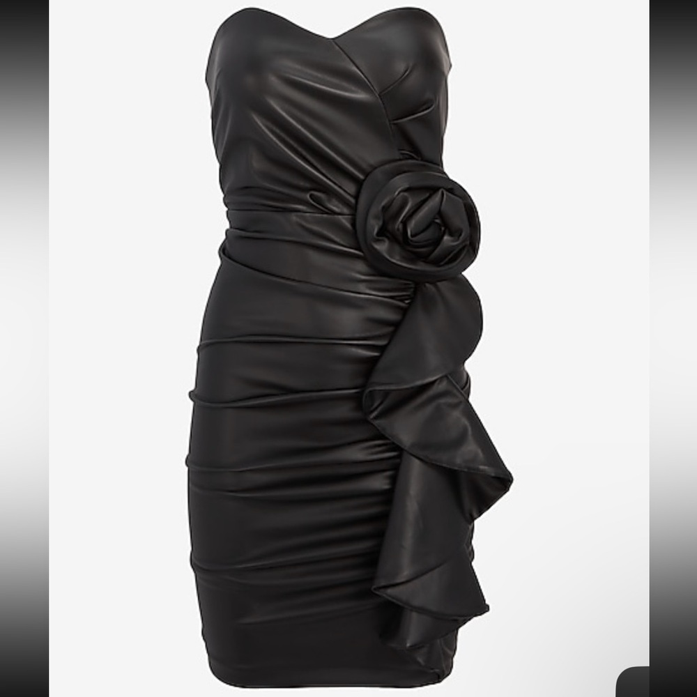 Faux Leather Mini Dress
